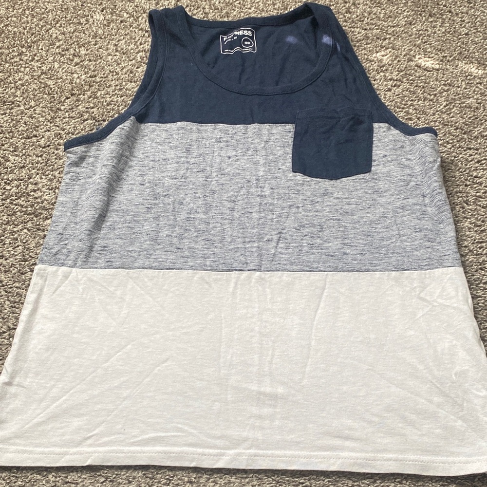Colorblock Tank Top with Pocket
